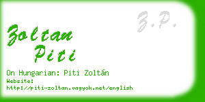 zoltan piti business card