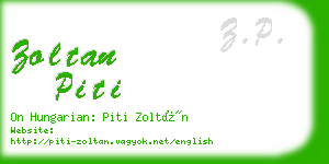 zoltan piti business card